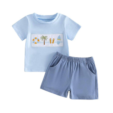 Short Sleeve Beach Vibes Baby Set Sets The Trendy Toddlers 