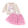 Cool Santa Pink Skirt Toddler Set   