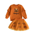 Long Sleeve Thankful Skirt Toddler Set