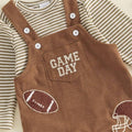 Long Sleeve Striped Game Day Baby Set