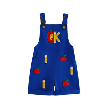 Sleeveless Straps Apple Toddler Romper Rompers The Trendy Toddlers Blue 12-18 M 