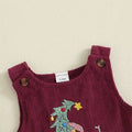 Sleeveless Christmas Ribbed Baby Jumpsuit