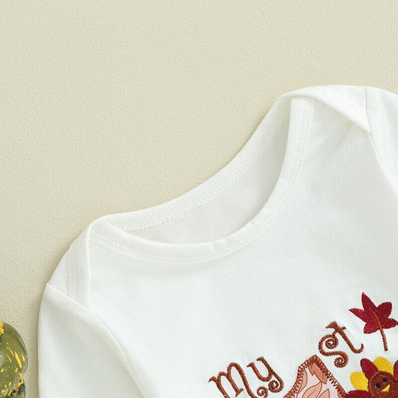 My First Thanksgiving Baby Set Holiday The Trendy Toddlers 