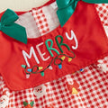 Long Sleeve Merry Santa Claus Toddler Dress