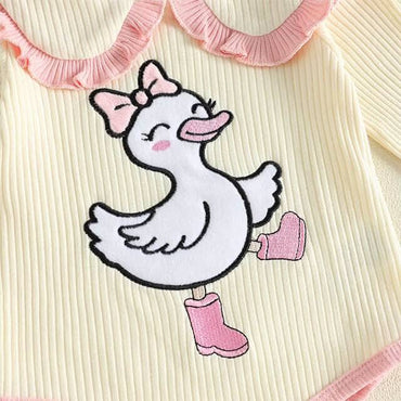 Long Sleeve Collar Goose Flared Baby Set