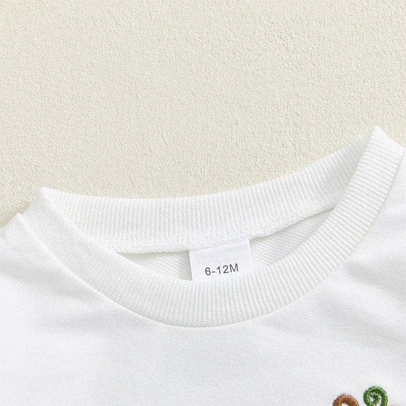 Long Sleeve Checkered Pants Halloween Toddler Set