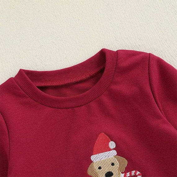 Long Sleeve Festive Dog Baby Set