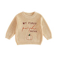 First Halloween Knit Baby Sweater Sweater The Trendy Toddlers Beige 0-3 M 