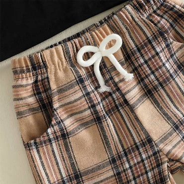 Short Sleeve Adventure Awaits Plaid Toddler Set Sets The Trendy Toddlers 