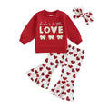 Valentine's Day Parental Love Baby Set Red 3-6 M