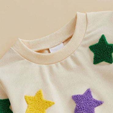 Long Sleeve Colorful Stars Toddler Set