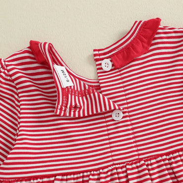 Long Sleeve Striped Toddler Dress