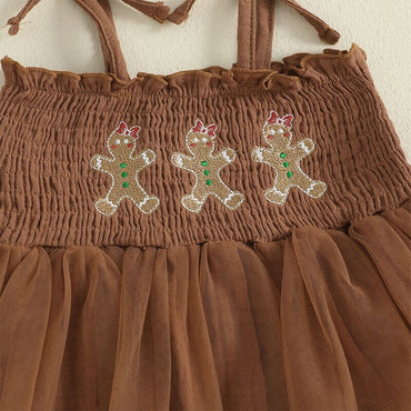 Sleeveless Christmas Smocked Toddler Set