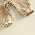 Sleeveless Gingerbread Bow Baby Jumpsuit Jumpsuit The Trendy Toddlers 