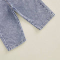 Sleeveless Denim Pockets Toddler Jumpsuit
