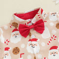 Short Sleeve Christmas Gentleman Toddler Set