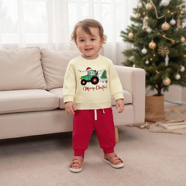 Merry Christmas Solid Pants Toddler Set