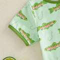 Short Sleeve Fish Zipper Baby Jumpsuit
