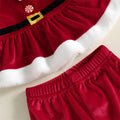 Sleeveless Ruffled Christmas Toddler Set