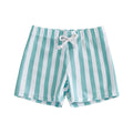 Striped Toddler Beach Shorts Green 9-12 M