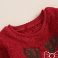 Miss Reindeer Fleece Baby Romper   