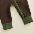 Long Sleeve Zipper Pockets Baby Jumpsuit