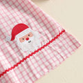 Long Sleeve Merry Santa Plaid Toddler Dress