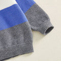 Long Sleeve Collar Color Block Toddler Sweater