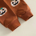 Long Sleeve Checkered Pumpkin Toddler Set