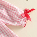 Long Sleeve Merry Santa Plaid Toddler Dress