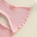 Long Sleeve Pink Floral Flared Toddler Set Sets The Trendy Toddlers 