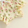 Sleeveless Floral Ruffled Shorts Baby Set Sets The Trendy Toddlers 