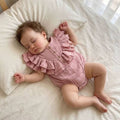 Solid Layered Ruffle Baby Romper