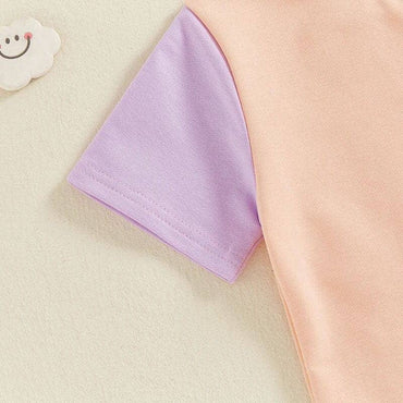 Short Sleeve Color Block Toddler Set