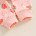 Long Sleeve Pink Strawberry Baby Set   