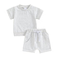 Solid Short Sleeve Baby Set Gray 3-6 M 