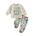 Daddy’s Little Fishing Buddy Baby Set Sets The Trendy Toddlers Beige 3-6 M 