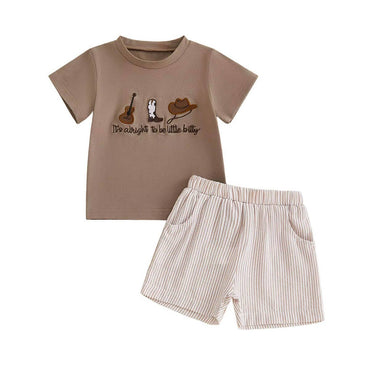 Short Sleeve Little Bitty Striped Baby Set Sets The Trendy Toddlers 