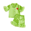 Short Sleeve Grinch Toddler Pajama Set