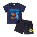 Birthday Pup Short Sleeve Toddler Set   