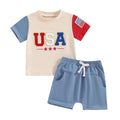 Short Sleeve USA Baby Set   