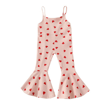 Hearts Flared Toddler Jumpsuit   