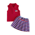 Sleeveless Pleated Skirt Toddler Set