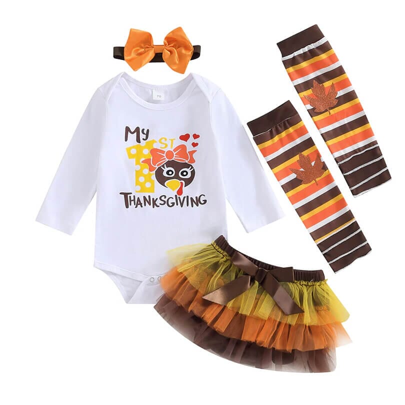 My First Thanksgiving Skirt Baby Set Holiday The Trendy Toddlers 