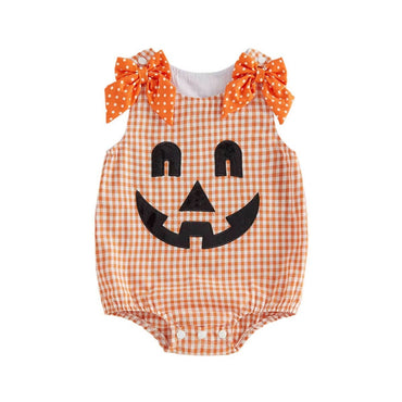 Sleeveless Checkered Bows Baby Romper Rompers The Trendy Toddlers 