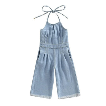 Sleeveless Denim Toddler Jumpsuit   