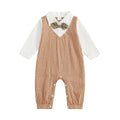 Long Sleeve Gentleman Plaid Baby Jumpsuit