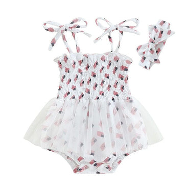 American Tulle Baby Romper   