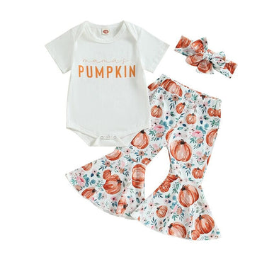 Mama's Pumpkin Flared Pants Set Sets The Trendy Toddlers 0-3 M 