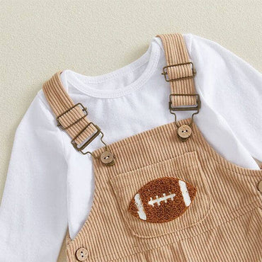 Long Sleeve Football Corduroy Baby Set Sets The Trendy Toddlers 